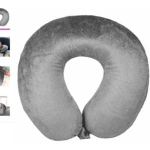 Memory Foam Travel Pillow (Fleece Cover)