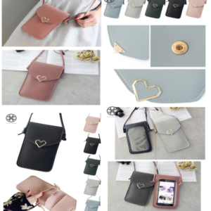 Heart Cross-body Cell Phone Pouch Waterproof Cellphone Purse Crossbody Shoulder Bag