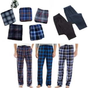 Fleece Plaid Pajamas Lounge Pants