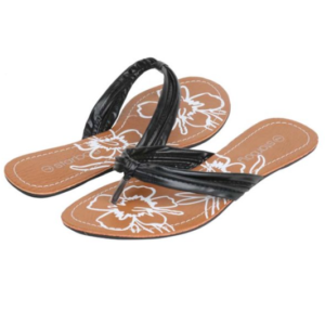 Women's Stylish Summer Black Sandals Flats Thong Flip Flops