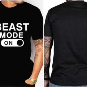 Men Leisure Letter Print Black T-shirt