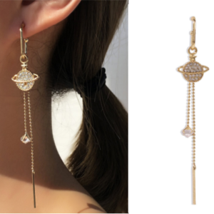 Trendy Tassel Design Gold Earring